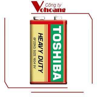 Pin vuông 9V Toshiba 6F22KGG chính hãng tương thích với mọi thiết bị - Pin carbon - Pin không sạc