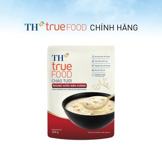 Hộp 10 gói cháo tươi nhung hươu nấm hương TH true FOOD 240 gr (240 gr x 10 gói)
