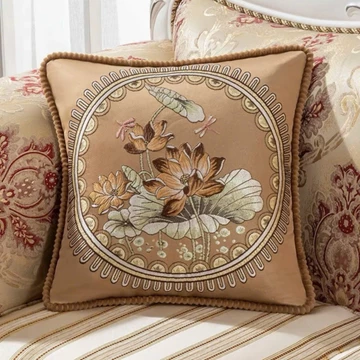 Gối vuông tựa gấm lụa Tây Âu 48cmx48cm cao cấp, gối tựa sofa, gối ôm, gối tựa lưng, gối decor trang trí nhà văn phòng
