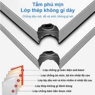 Kệ bếp gas inox Kệ Để Đồ nhà bếp inox cao cấp Kệ inox 3 tầng Có thể chịu được 300kg