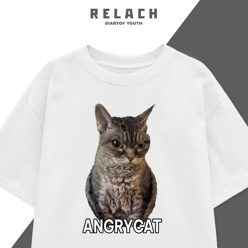 Áo Thun Meme Angry Cat– Áo Phông In Hình Meme Hài, Mèo Biểu Cảm, Form ...