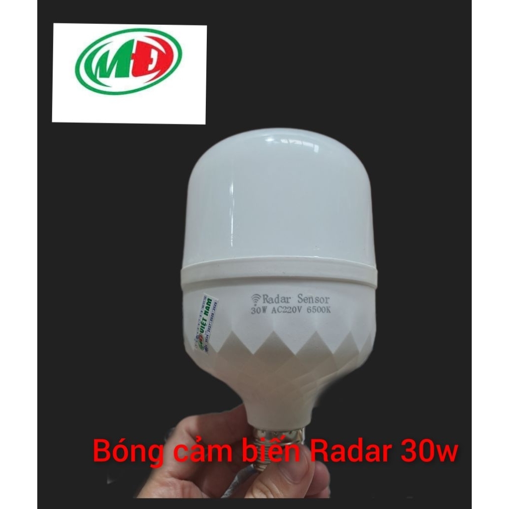 Bóng cảm biến Radar tự động sáng khi có người( 2 cảm biến: Ánh sáng + chuyển động) gian hàng chính hãng