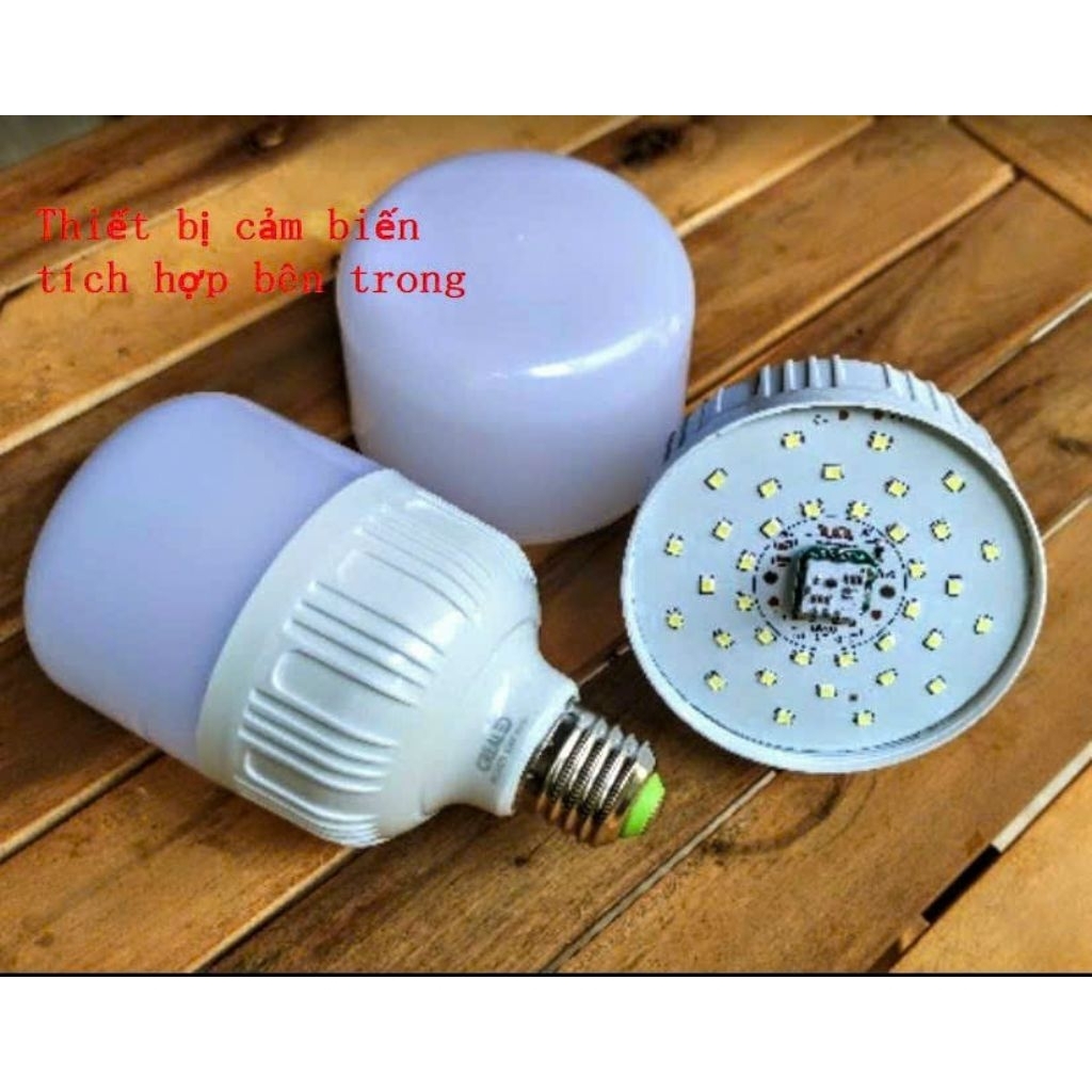 Bóng cảm biến Radar tự động sáng khi có người( 2 cảm biến: Ánh sáng + chuyển động) gian hàng chính hãng