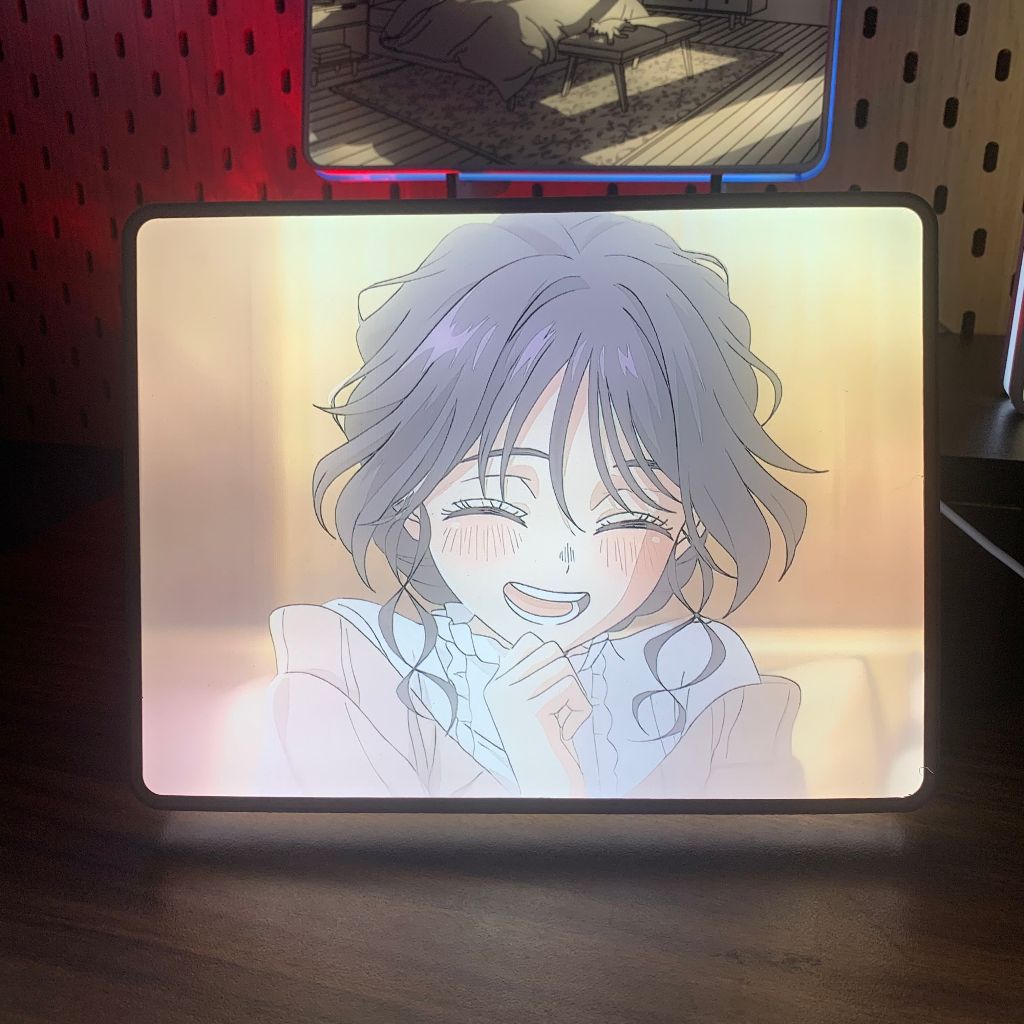 Tranh đèn led 3D đổi màu Waguri kaokuro - Hoa Thơm Kiêu Hãnh - Tranh đèn led 3D  trang trí bàn làm việc, đèn ngủ