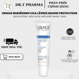 [HÀNG CÔNG TY] Kem dưỡng môi khô, nứt nẻ Uriage Bariederm Cica Levres Baume Protecteur (15ml)