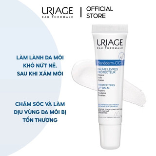 [HÀNG CÔNG TY] Kem dưỡng môi khô, nứt nẻ Uriage Bariederm Cica Levres Baume Protecteur (15ml)