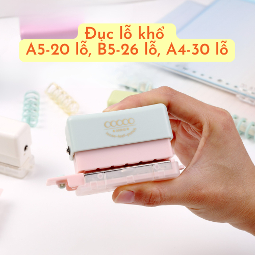 Đồ Bấm Lỗ Giấy Sổ Còng 5 Lỗ KW-Trio 99H2, Dụng Cụ Bấm Lỗ Tròn Trên Giấy 5 Lỗ Làm Sổ Còng A5 -20 Lỗ, B5 -26 Lỗ, A4-30 Lỗ