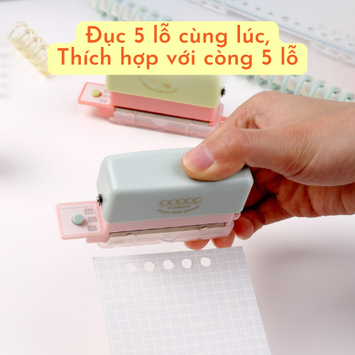 Đồ Bấm Lỗ Giấy Sổ Còng 5 Lỗ KW-Trio 99H2, Dụng Cụ Bấm Lỗ Tròn Trên Giấy 5 Lỗ Làm Sổ Còng A5 -20 Lỗ, B5 -26 Lỗ, A4-30 Lỗ