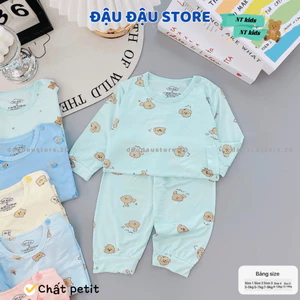 Set 2/3 Bộ Dài Tay Màu Thun Petit In hoạ tiết mềm mịn cho bé sơ sinh 3-15kg NT-DL19 Đậu Đậu Store
