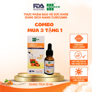 (COMBO MUA 3 TẶNG 1)Thực Phẩm Bảo Vệ Sức Khỏe Dung Dịch Nano Curcumin OIC NEW Giảm Đau Dạ Dày Cải Thiện Tiêu Hóa 10ml