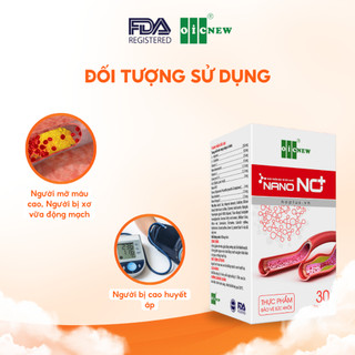 (COMBO MUA 3 TẶNG 1) Thực Phẩm Bảo Vệ Sức khỏe Nano NO+ OIC NEW Giảm Mỡ Máu Ổn Định Huyết Áp Tốt Cho Tim Mạch Lọ 30 viên