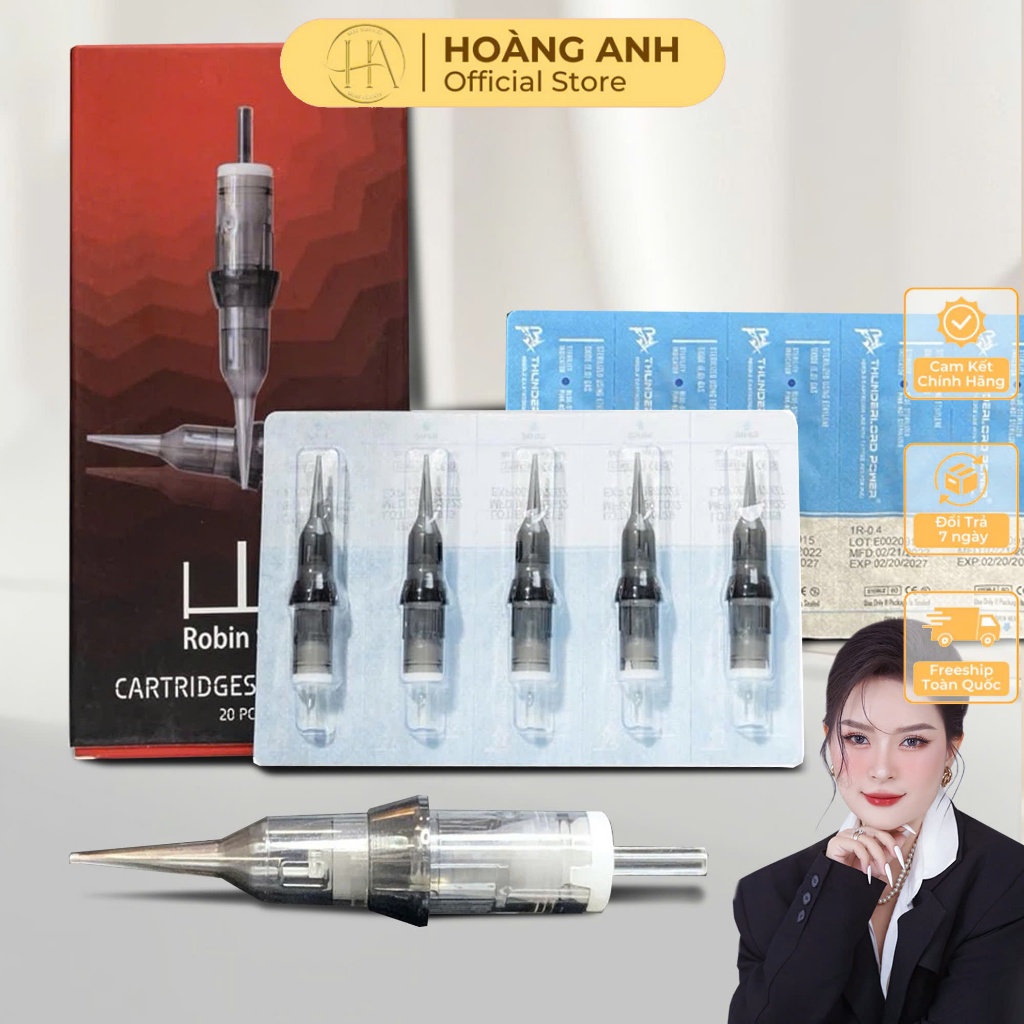 Kim Pen Thunder Đen Chính Hãng – Dùng Cho Máy Pen, Kim Phun Xăm Biomaser Đen Cao Cấp