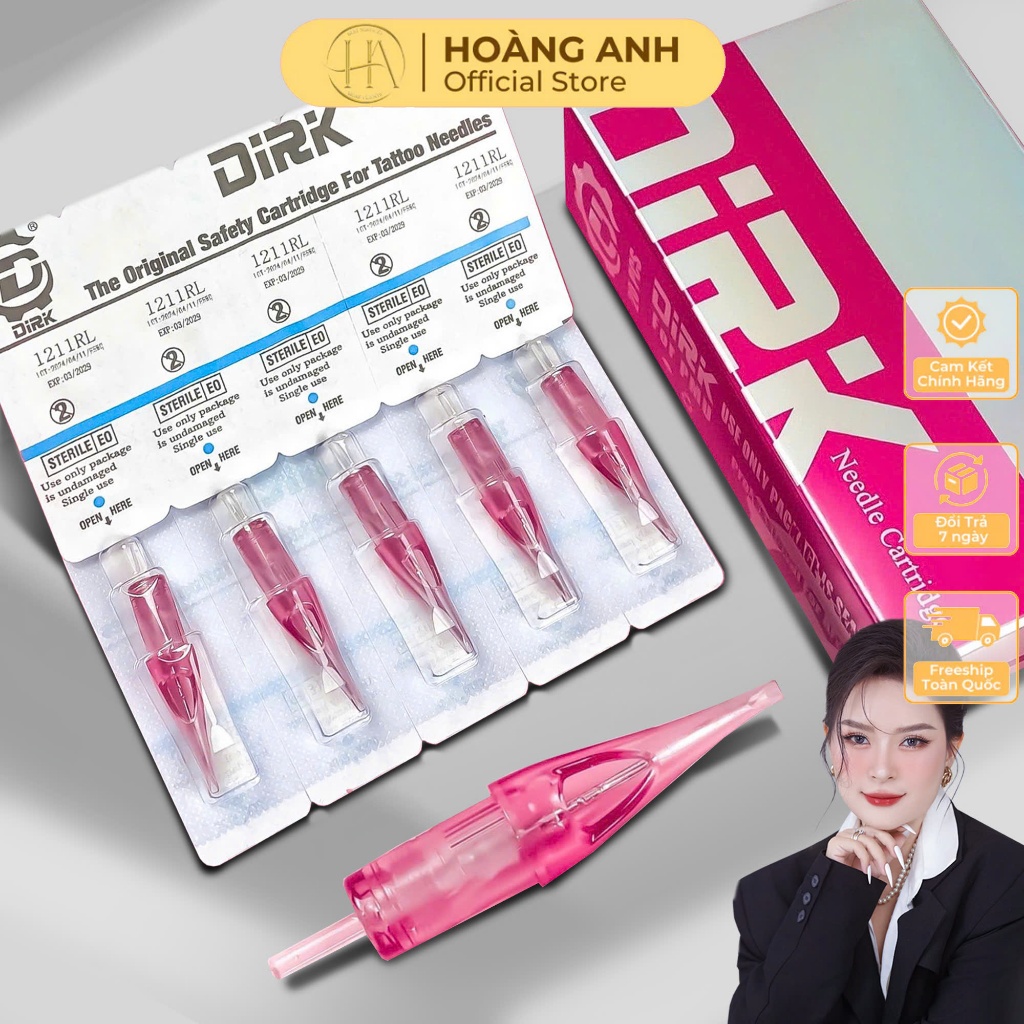 Kim Pen Dirik Hồng Máy Pen Phun Xăm Chính Hãng