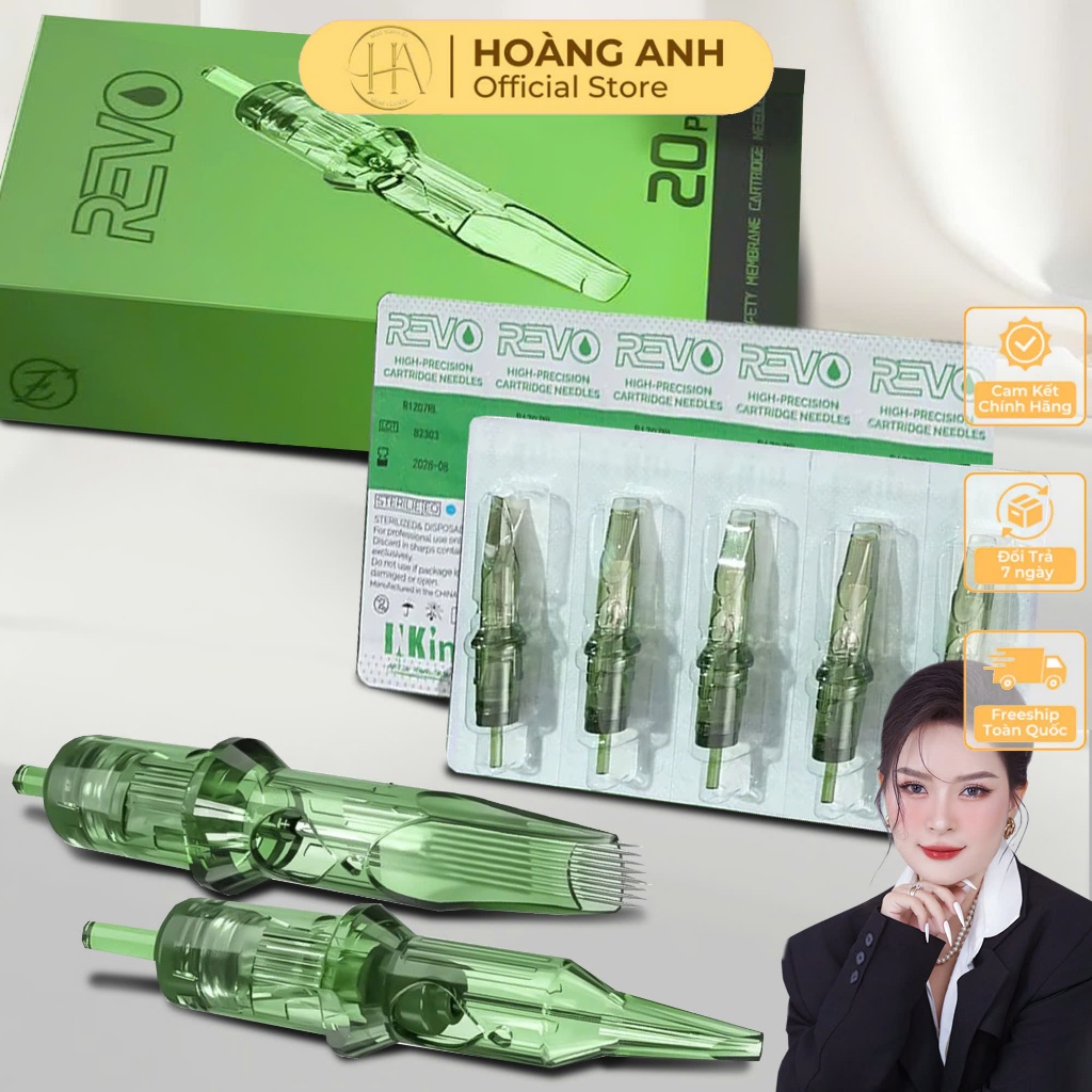 Kim Pen INKIN REVO Hộp 20 Kim Đầy Đủ Size