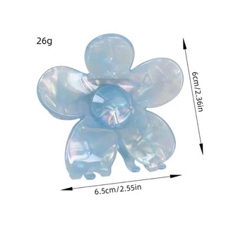 Kẹp tóc hoa năm cánh Acrylic ánh xà cừ màu sắc pastel ngọt ngào phong cách Hàn Quốc