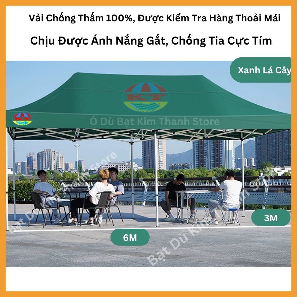 Tấm Bạt Mái Màu Xanh Lá Nhà Bạt 3M x 3M; 3M x 4,5M; 3M x 6M, 2M x 2M (chưa bao gồm khung xương)