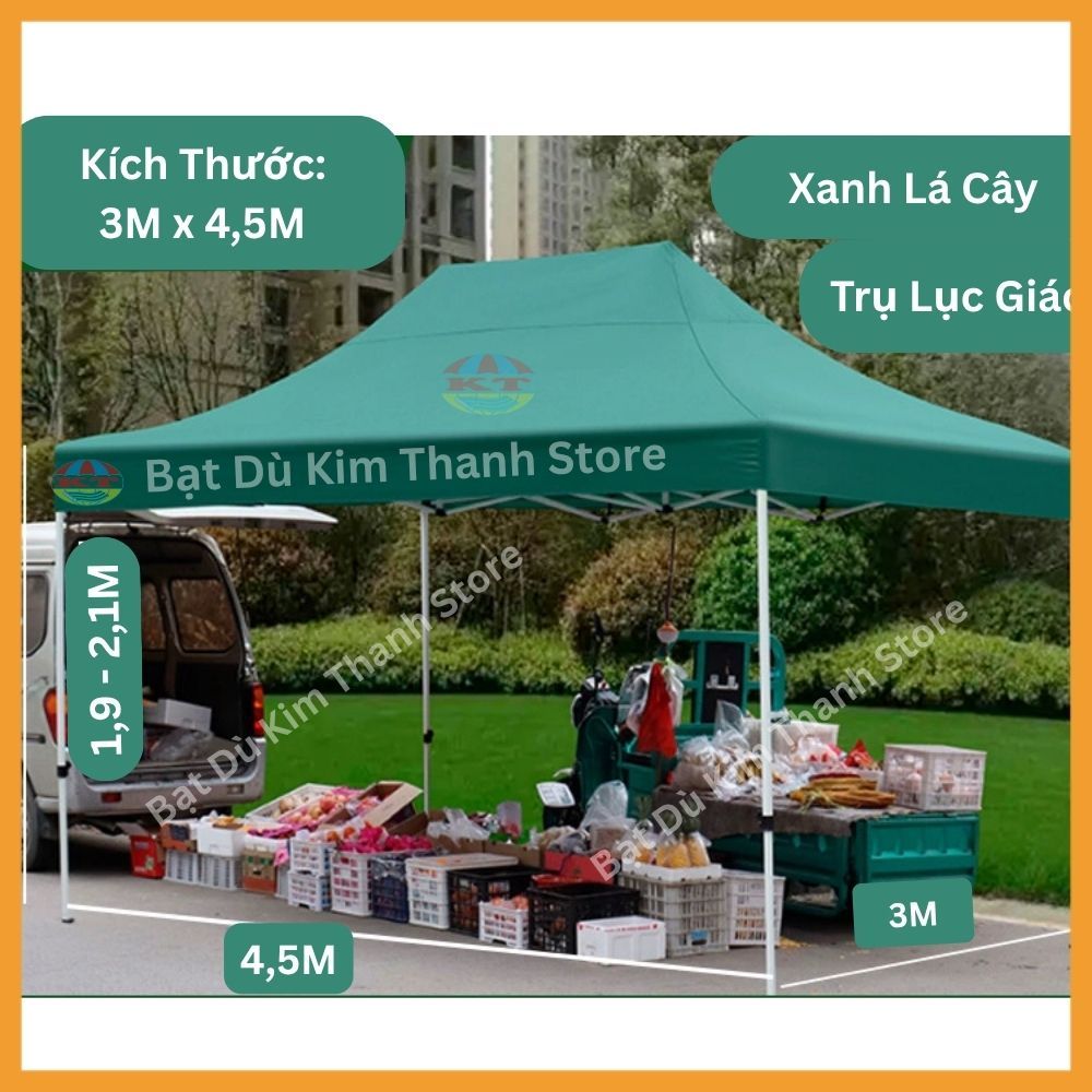 Tấm Bạt Mái Màu Xanh Lá Nhà Bạt 3M x 3M; 3M x 4,5M; 3M x 6M, 2M x 2M (chưa bao gồm khung xương)