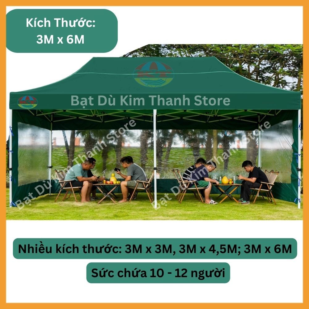 Tấm Bạt Mái Màu Xanh Lá Nhà Bạt 3M x 3M; 3M x 4,5M; 3M x 6M, 2M x 2M (chưa bao gồm khung xương)