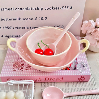 Bát sứ combo 4 món, bát to có quai cầm chống nóng màu pastel siêu xinh🌸🌸🌸