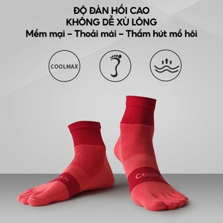 Tất vớ xỏ ngón nam nữ chạy bộ chống phồng rộp bảo vệ ngón chân công nghê coolmax thoáng khí nhanh khô TOSON STORY