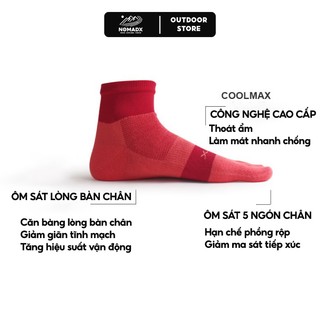 Tất vớ xỏ ngón nam nữ chạy bộ chống phồng rộp bảo vệ ngón chân công nghê coolmax thoáng khí nhanh khô TOSON STORY