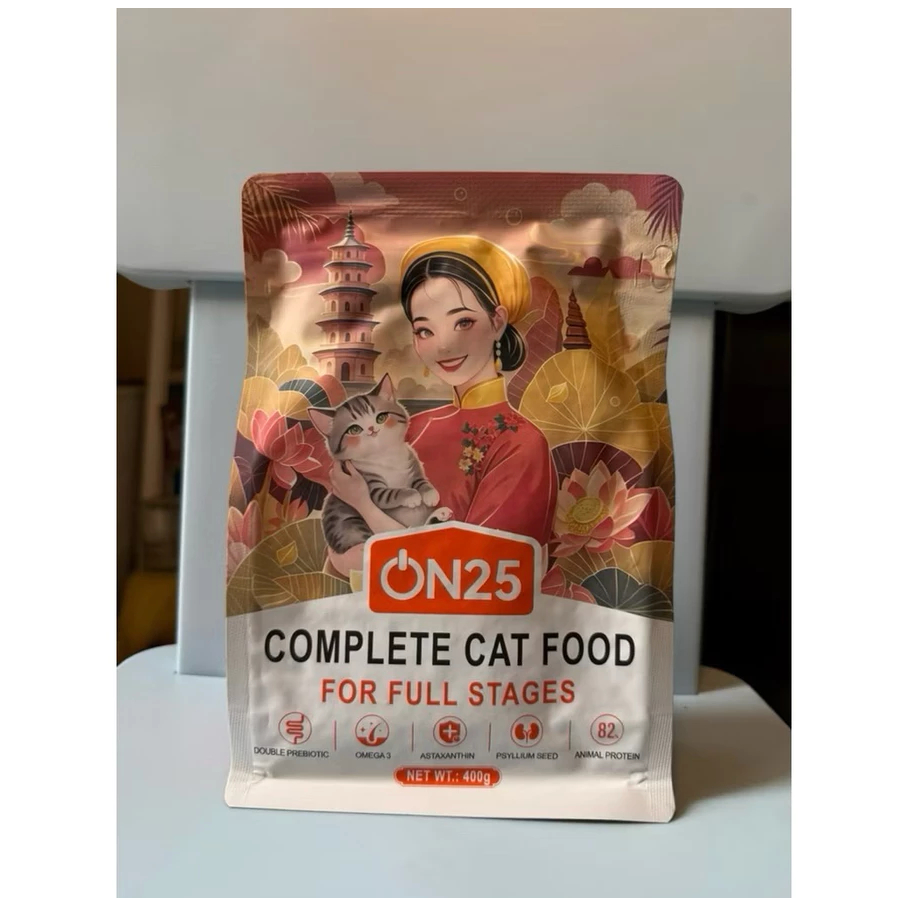 Hạt cho mèo On25Cat SEAL 400G hỗ trợ tiêu hóa, da khỏe mượt lông cho mèo mọi lứa tuổi