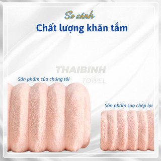 Khăn tắm tuyết nhung 70x140cm cao cấp Thai Binh Towel - sợi Microfiber siêu mềm mịn, thấm hút