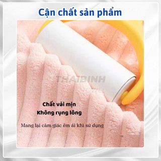 Khăn tắm tuyết nhung 70x140cm cao cấp Thai Binh Towel - sợi Microfiber siêu mềm mịn, thấm hút