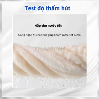 ( Tặng 5 khăn lau) Combo 4 khăn tắm tuyết nhung 50x100cm cao cấp Thai Binh Towel - sợi Microfiber siêu mềm mịn, thấm hút
