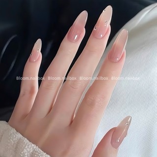 [B108] Móng úp thiết kế thạch hồng nude siêu dịu tôn da thanh lịch đính đá tiểu thư By Bloom.nailbox
