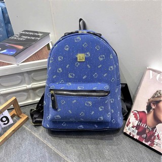 ( Dây Quai To ) Hello Kitty Balo Vải Bò Nam Nữ Thời Trang Size41 Jừa A4 Laptop Chất Da Đẹp Đi Học Du Lịch Tiện Dụng BL11