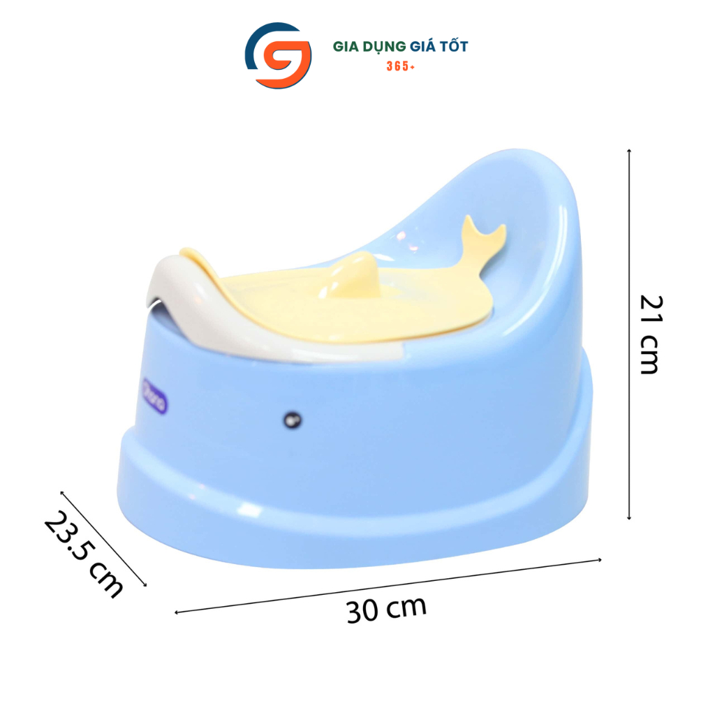 Bô cho bé vệ sinh có nắp hình cá heo Ohana, bô ngồi tập đi vệ sinh cho bé 0-4 tuổi
