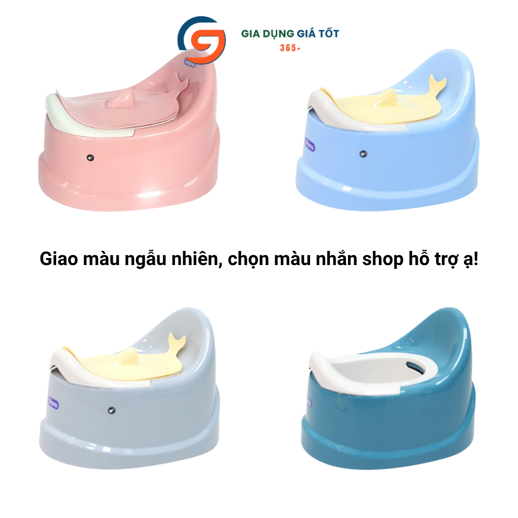 Bô cho bé vệ sinh có nắp hình cá heo Ohana, bô ngồi tập đi vệ sinh cho bé 0-4 tuổi