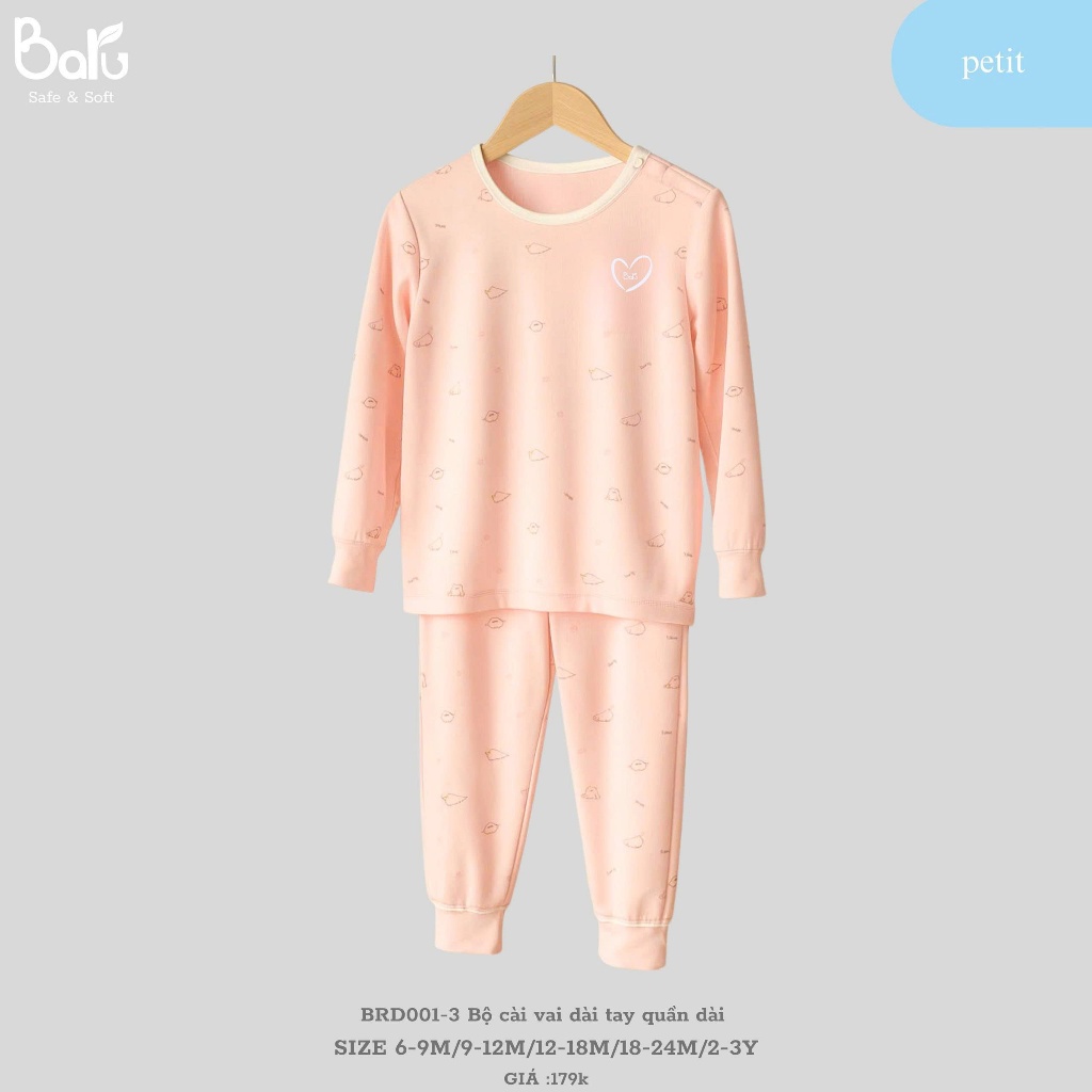 Bộ cài vai dài tay quần dài BRD001-3