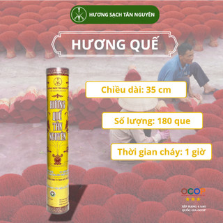 Nhang quế Tân Nguyên, nhang thơm thờ cúng, nhang sạch ít khói loại ống 180 que, Hương Quế Sạch 35cm
