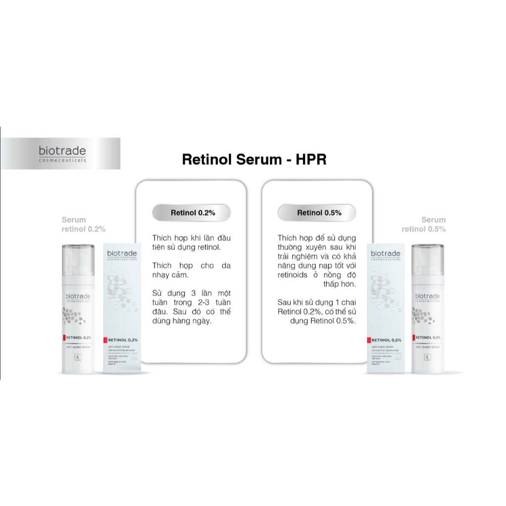 Serum hỗ trợ trẻ hóa mờ thâm sáng da Biotrade Retinol 0,5% Anti-Aging 30ml - Skin Studio