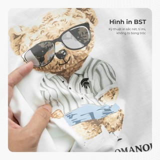 Áo thun cao cấp NEO, BST LET'S GẤU, chất liệu Cotton 2C đứng form, thoáng mát - POLOMANOR