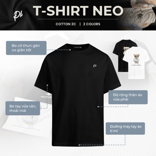 Áo thun cao cấp NEO, BST LET'S GẤU, chất liệu Cotton 2C đứng form, thoáng mát - POLOMANOR