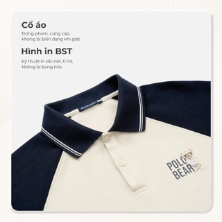Áo polo nam cao cấp RUM, BST LET'S GẤU, vải cá sấu cotton interlock, thanh lịch - POLOMANOR