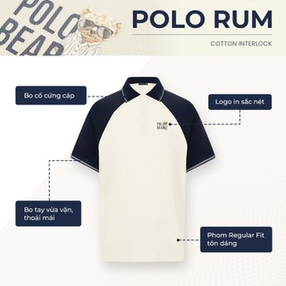 Áo polo nam cao cấp RUM, BST LET'S GẤU, vải cá sấu cotton interlock, thanh lịch - POLOMANOR