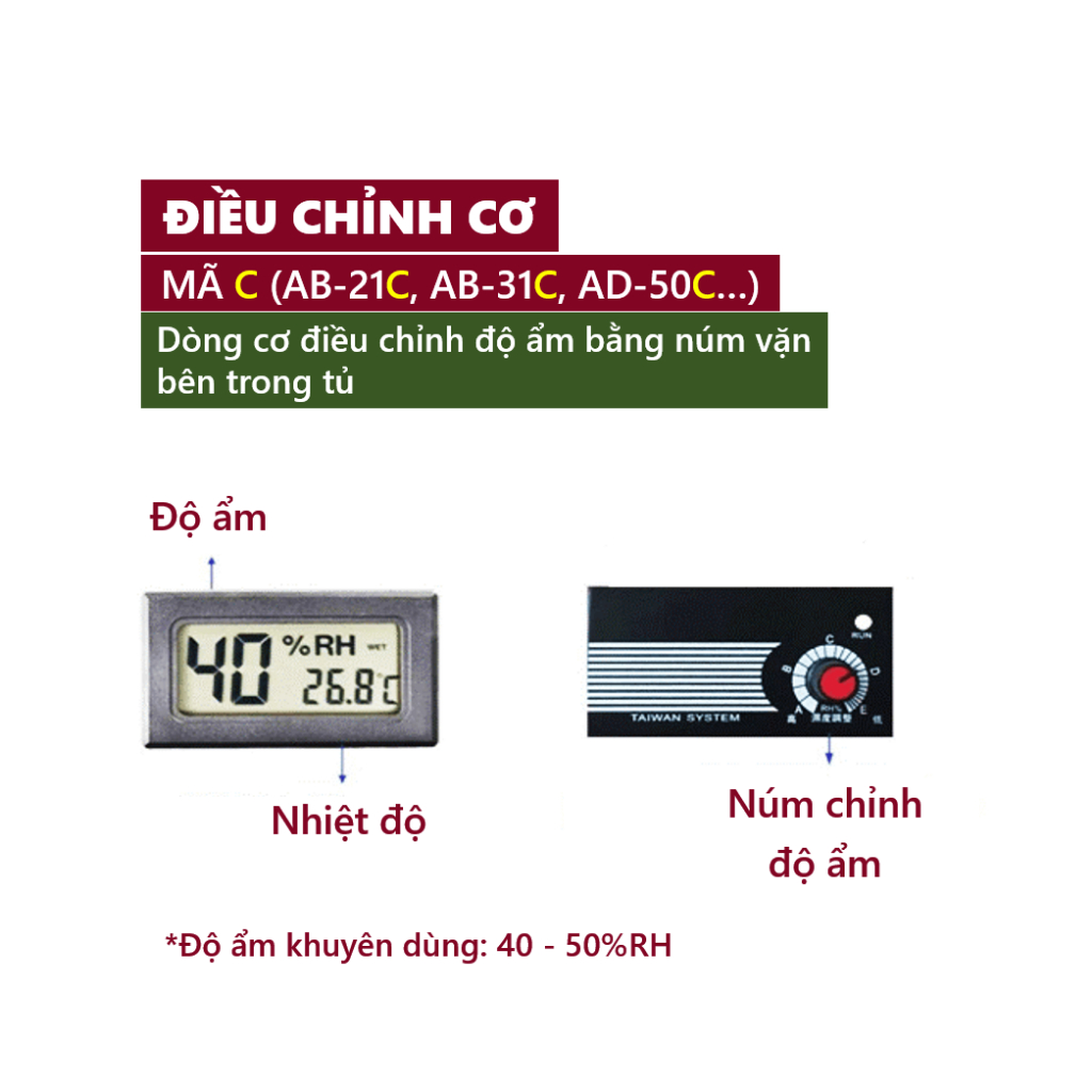Tủ Chống Ẩm Thiết Bị Điện Tử 30 Lít ANDBON AB-30C, Tủ Hút Ẩm Bảo Quản Máy Ảnh Bán Dẫn 3 Chế Độ Chính Xác
