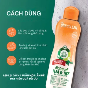 Sữa tắm loại bỏ ve rận , bọ chét Tropical Flea & Tick chai 592ml