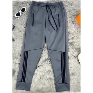 QUẦN NỈ CHẠY VIỀN SƯƠNG CÁ quan THỂ THAO JOGGER TRƠN VẢI mềm mịn NAM NỮ khóa túi K1
