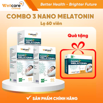 [TẶNG 30 VIÊN MELATONIN] COMBO 3 Lọ MELATONIN 60 Viên OIC NEW Wellcare