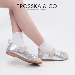 Erosska - Giày ballet đế bằng chống trơn quai dán kiểu mũi tròn basic đi học đi làm - EL096