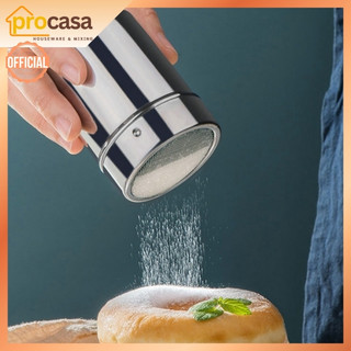 Hũ rắc bột cacao inox - lọ rắc socola - bột matcha - bột các loại