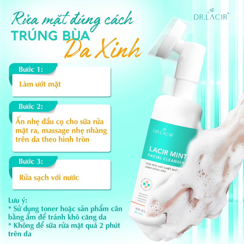Srm Kiềm Dầu, Làm Sáng Da DR.LACIR Chiết Xuất Cây Phỉ (150ml)
