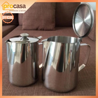 Bình đựng nước - ấm rót nước inox có vòi ngắn có nắp - 1 lít - 1.5 lít - 2 lít - Ca rót nước inox dày dặn