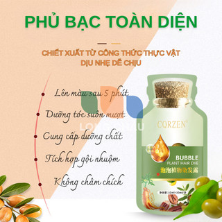 Dầu Gội Nhuộm Tóc BUBBLE HUANG YI Hàn Quốc Thảo Dược Tự Nhiên Lên Màu Chuẩn Salon Không Đau Rát