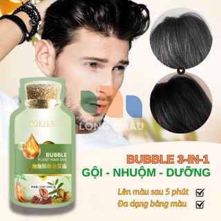Dầu Gội Nhuộm Tóc BUBBLE HUANG YI Hàn Quốc Thảo Dược Tự Nhiên Lên Màu Chuẩn Salon Không Đau Rát